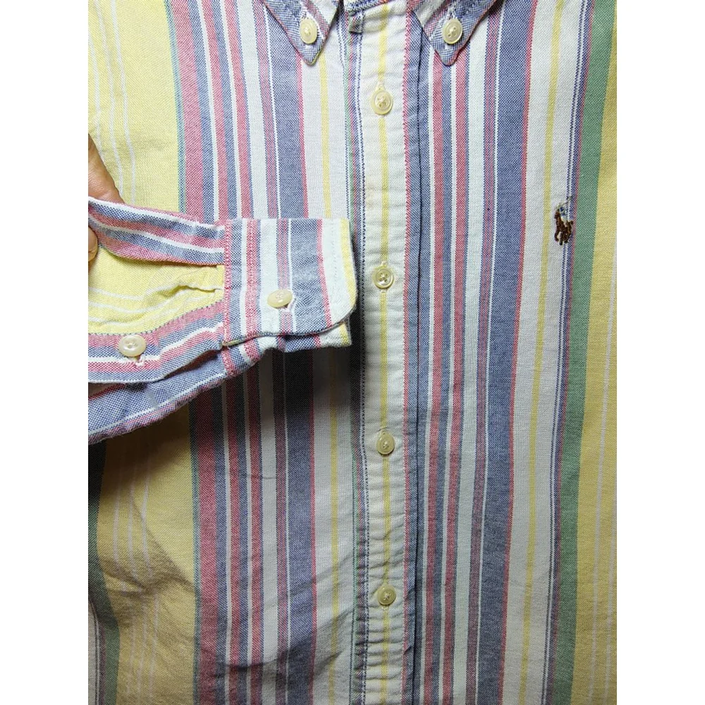 Polo Ralph Lauren Boys Button Down Shirt Size 6 Striped Multicolor Cotton Preppy